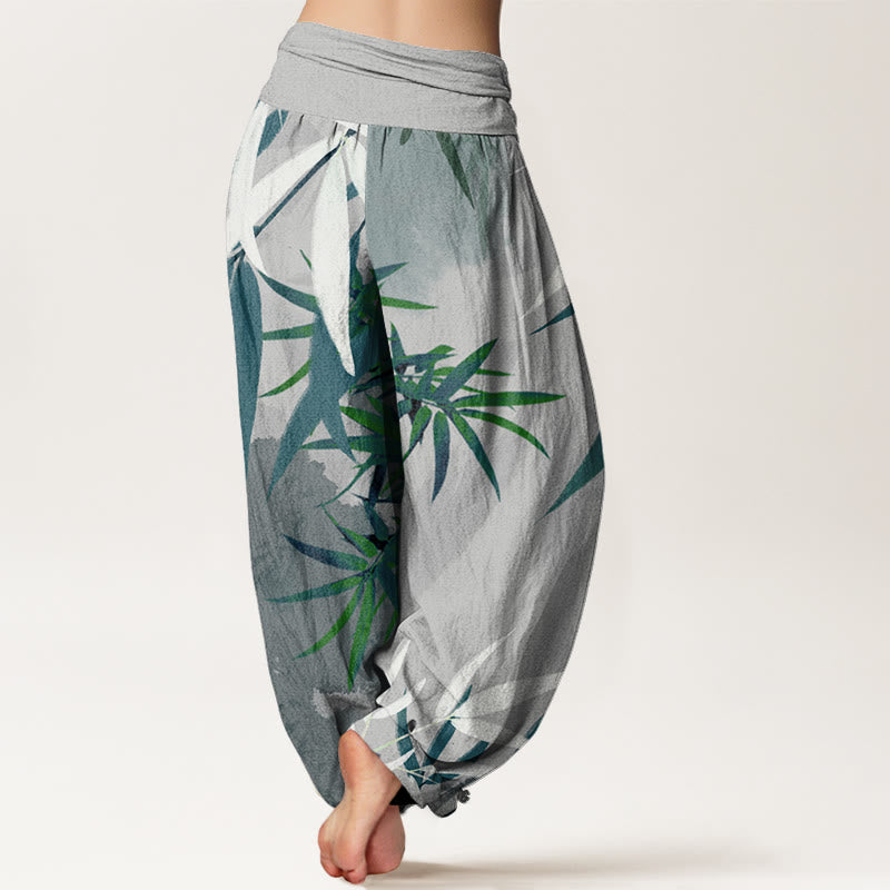 Casual Bamboo Women's Elastic Waist Harem Pants