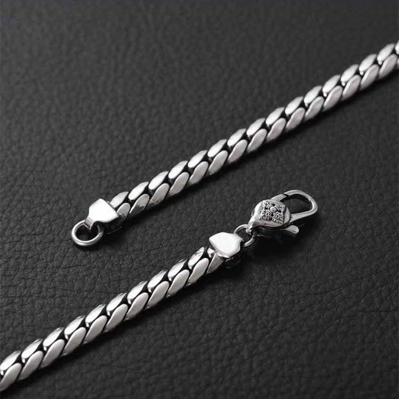 Double Dorje Vajra Strength Punk Copper Chain Bracelet Necklace