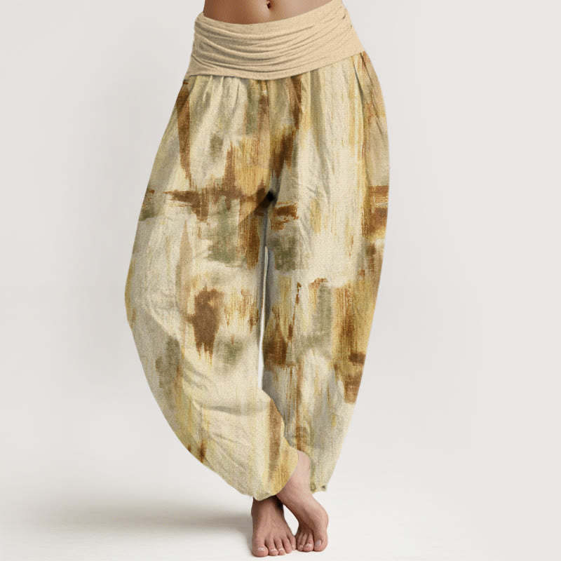 Tie Dye Pattern Design Women's Elastic Waist Harem Pants