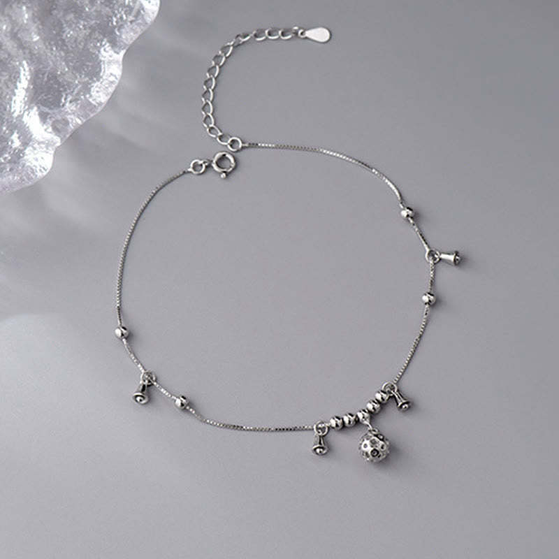 925 Sterling Silver Antiquity Bell Protection Anklet