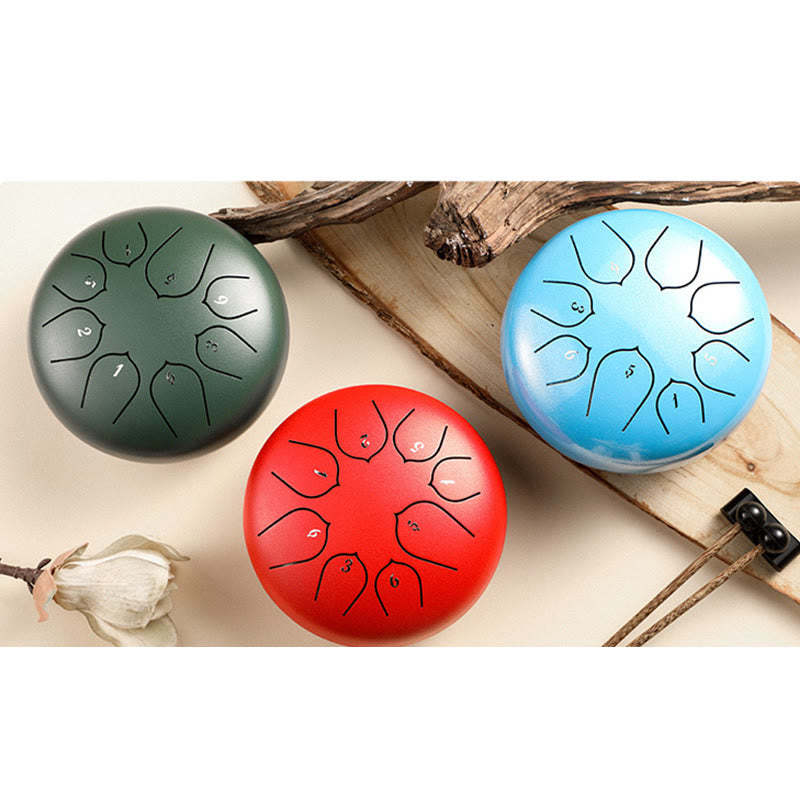 Steel Tongue Drum Sound Healing Meditation Lotus Pattern Drum Kit 8 Note 6 Inch Percussion Instrument