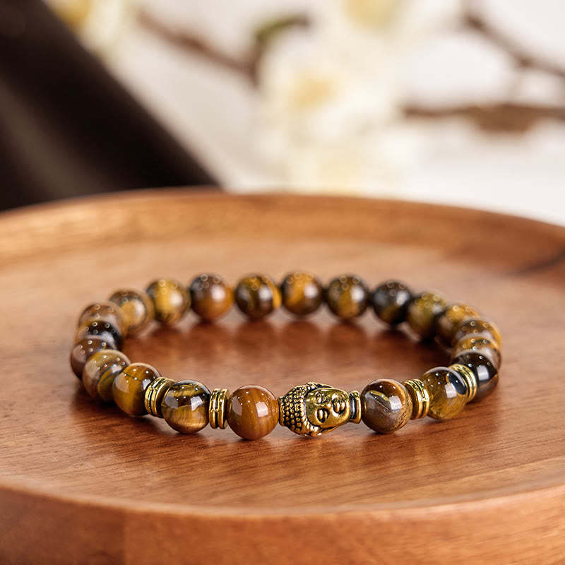Blue Green Red Tiger Eye mystic zen Head Balance Bracelet