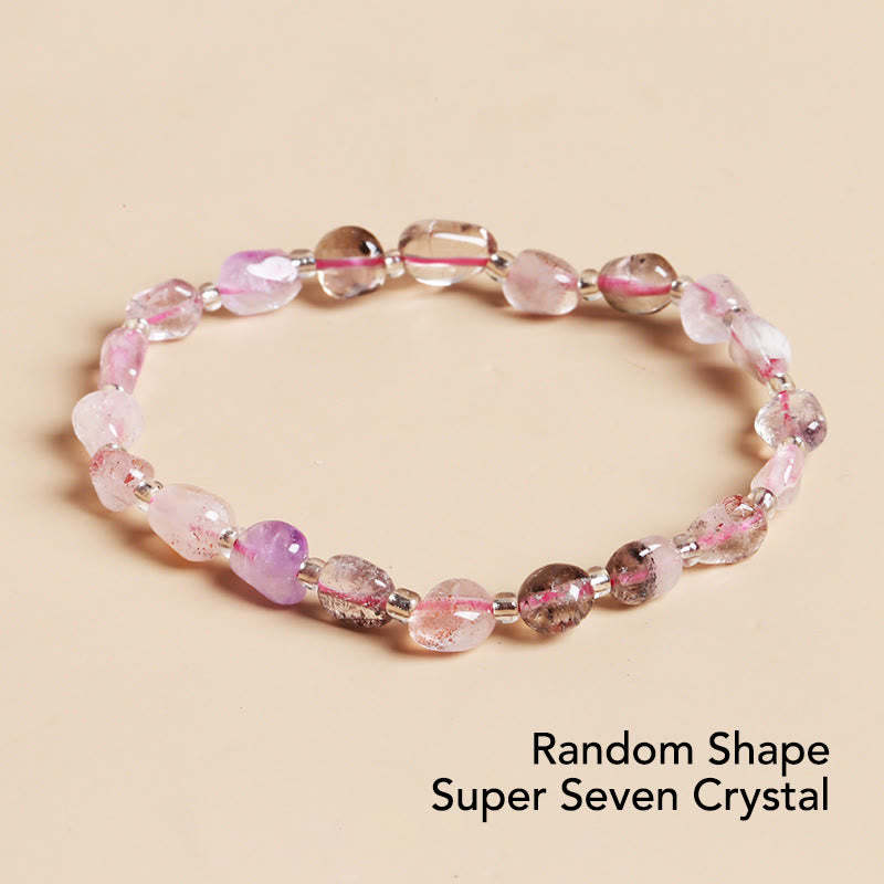 Natural Irregular Shape Stone Crystal Meditation Balance Bracelet