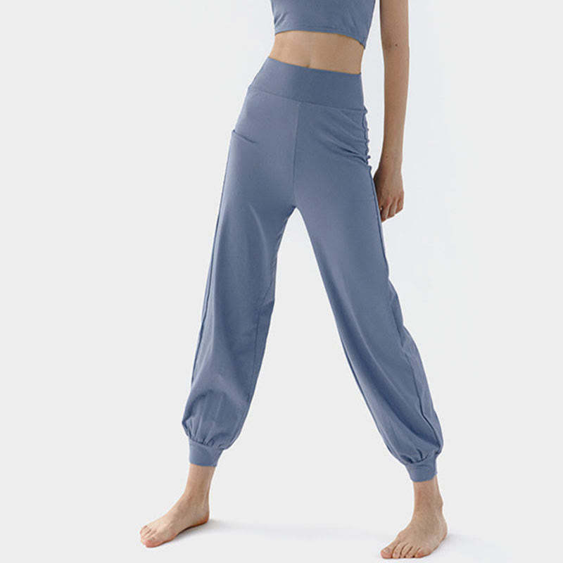 Casual Plain High Waist Quick Drying Women's Leica Pants