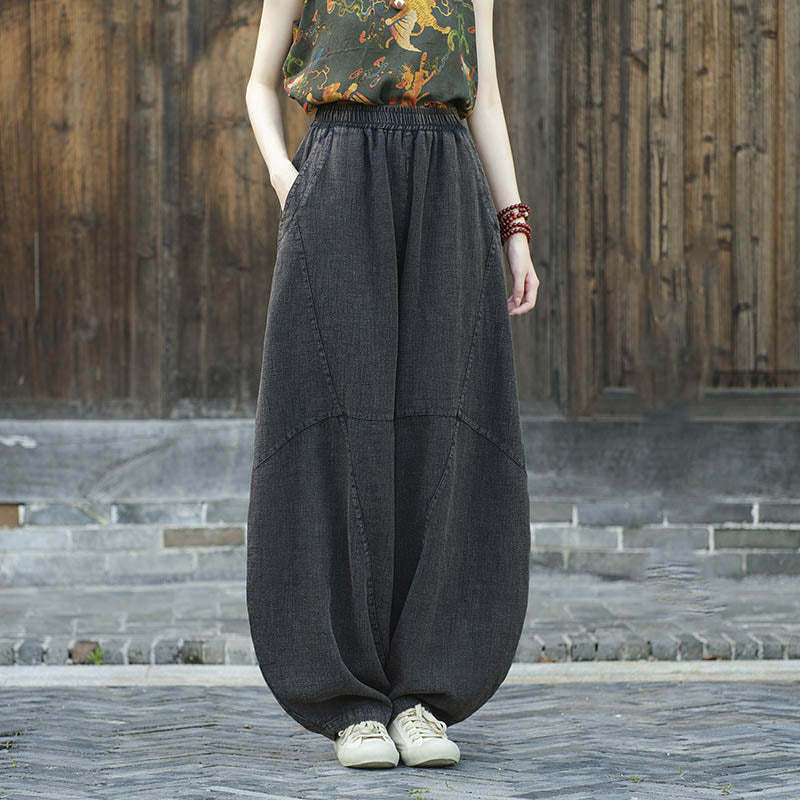 Cotton Linen Pants Harem Trousers Loose Zen Yoga Tai Chi Women's Pants