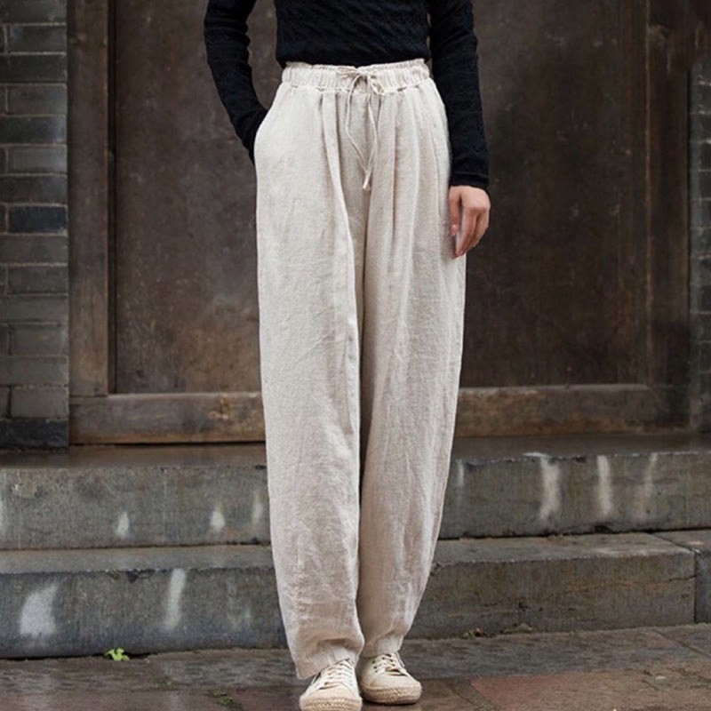 Plain Cotton Yoga Gym Women's Pants