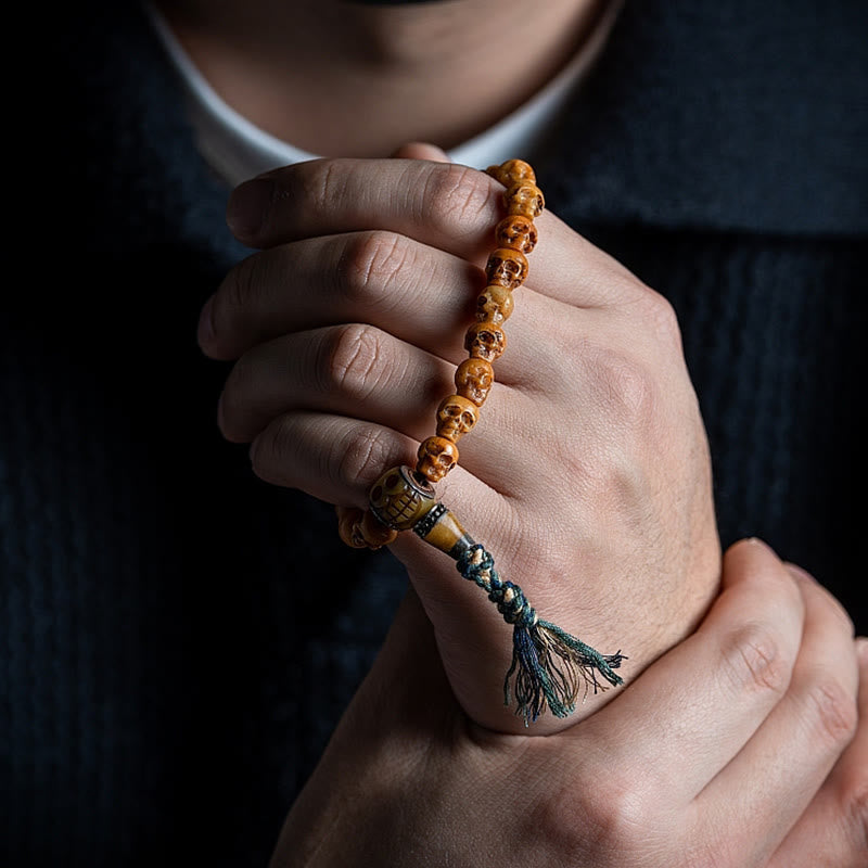 Tibetan Yak Bone The Lord Of The Corpse Forest Pattern Strength Bracelet