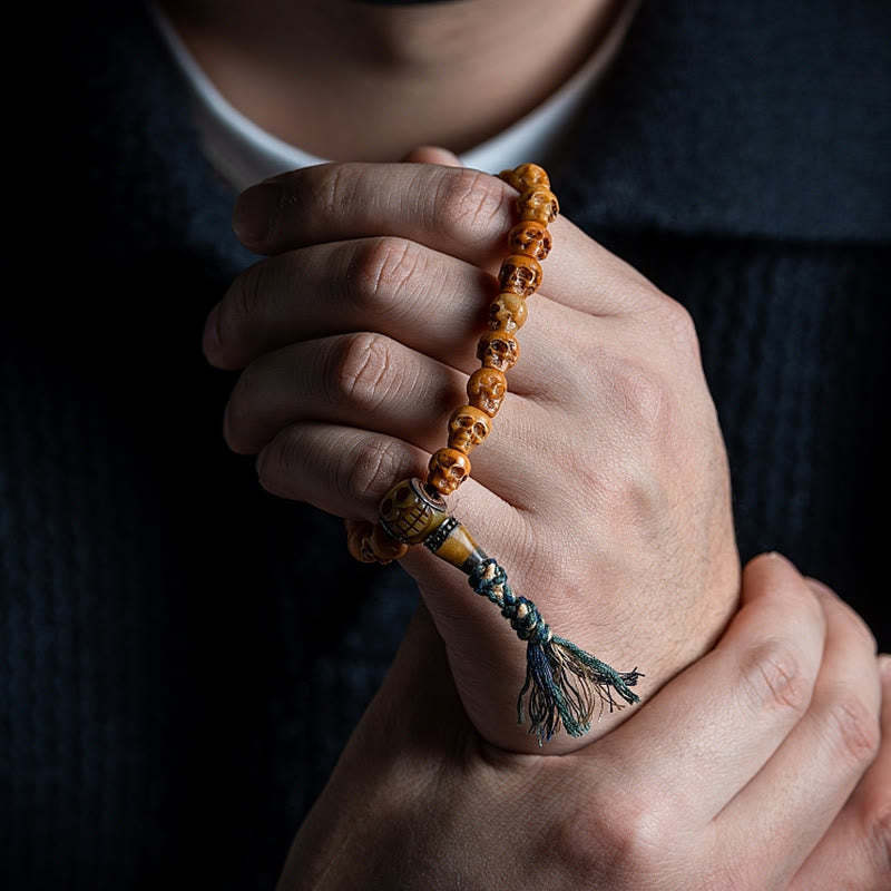 Tibetan Yak Bone The Lord Of The Corpse Forest Pattern Strength Bracelet