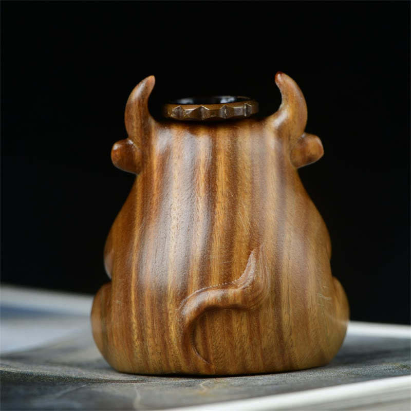 Green Sandalwood Cute Calf Pattern Meditation Backflow Incense Burner Decoration