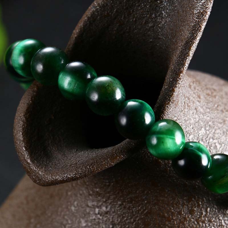 Natural Green Tiger Eye Strength Bracelet