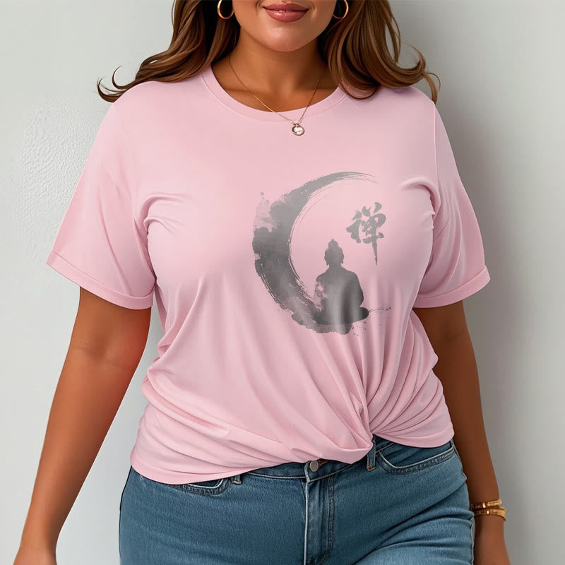 Meditating mystic zen Pattern Cotton Tee T-shirt