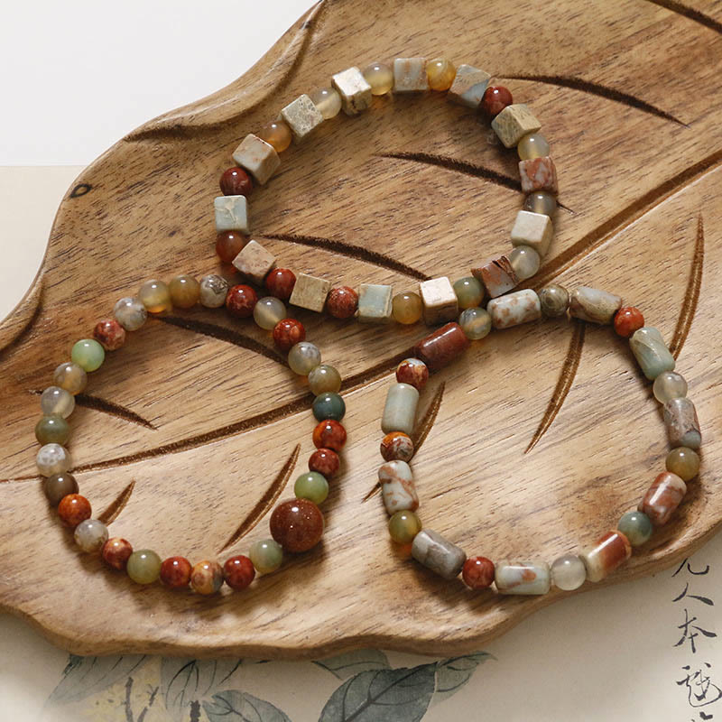 Shoushan Stone Red Agate Prosperity Bracelet