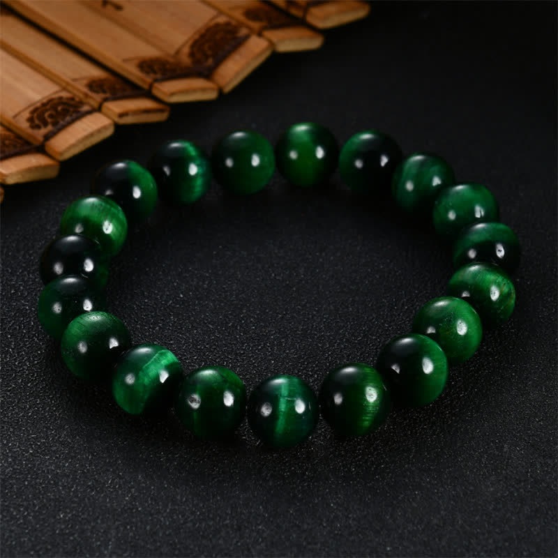 Natural Green Tiger Eye Strength Bracelet
