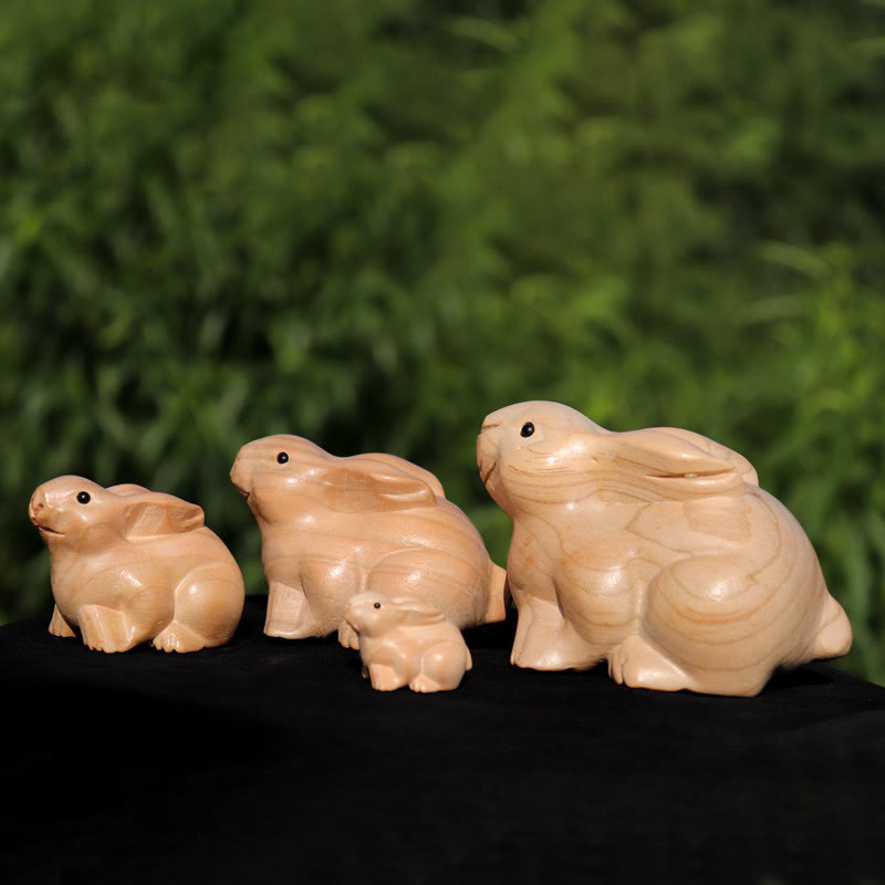 Year Of The Snake Chinese Zodiac Fu Character Peach Wood Home Statue Decoration