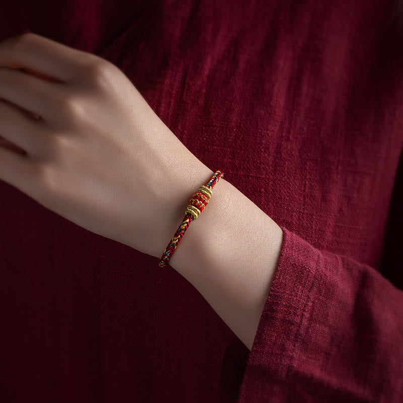 Tibet Handmade Chinese Zodiac Natal mystic zen Luck Strength Braided String Bracelet