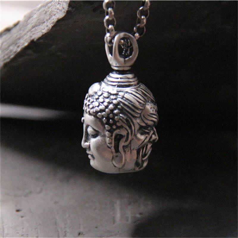 999 Sterling Silver mystic zen Demon Serenity Necklace Pendant