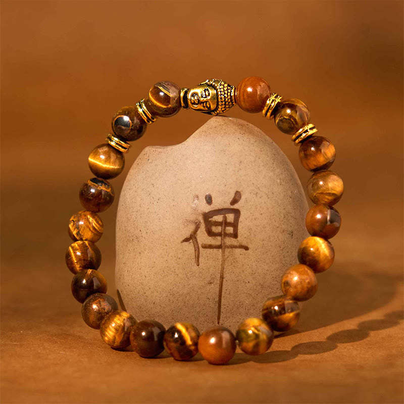 Blue Green Red Tiger Eye mystic zen Head Balance Bracelet