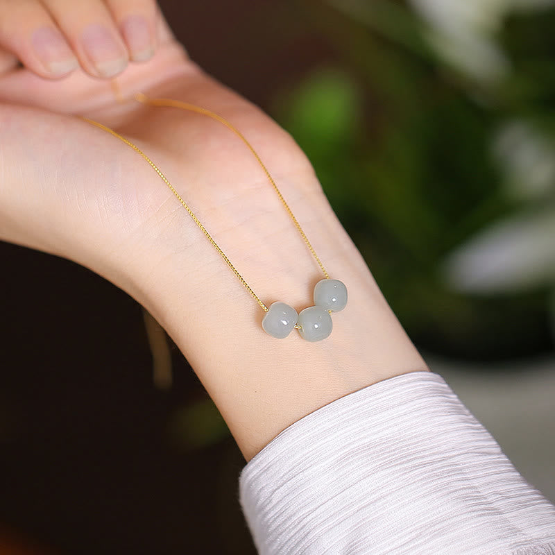 925 Sterling Silver Natural Hetian Jade Cyan Jade Luck Laughing mystic zen Butterfly Necklace Pendant