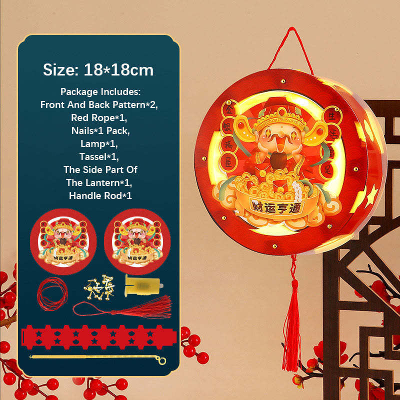 DIY Good Luck Cute Rabbit Paper Lantern Lamp Mid-Autumn Festival Lantern Decoration