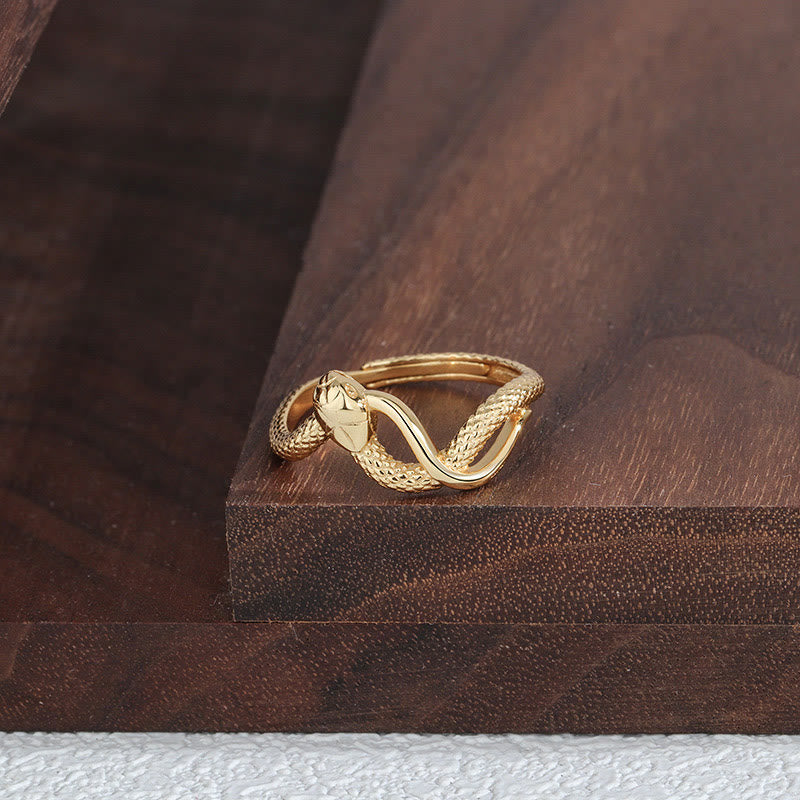 925 Sterling Silver Year Of The Snake Calm Ring
