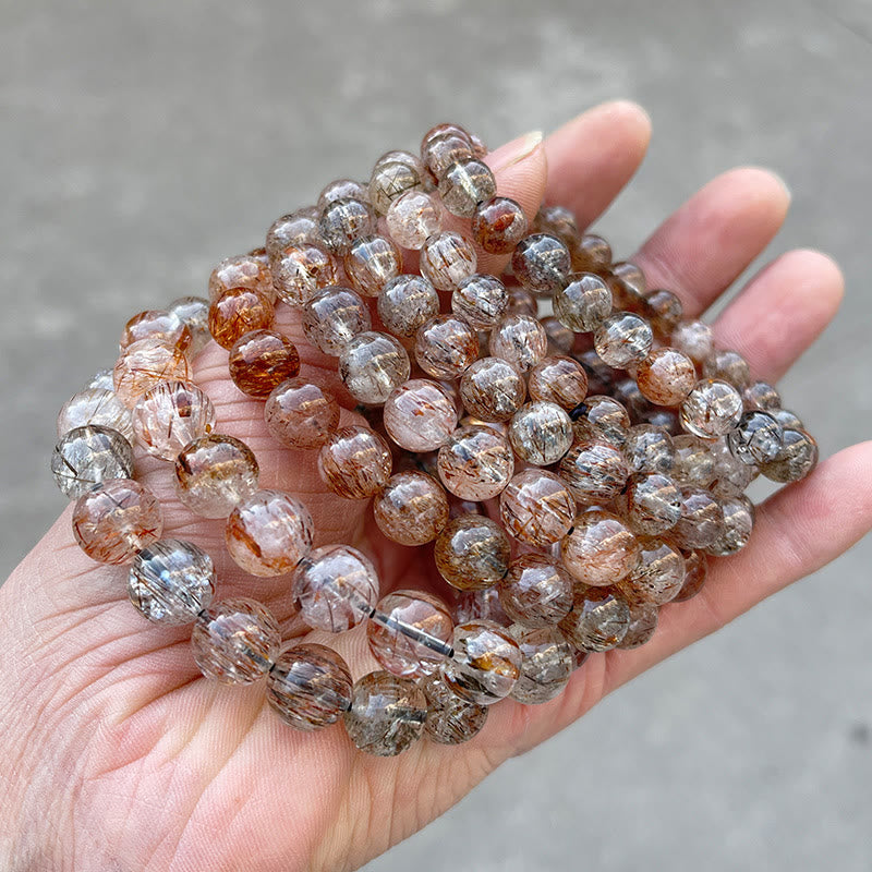 Natural Super Seven Crystal Positive Growth Bracelet