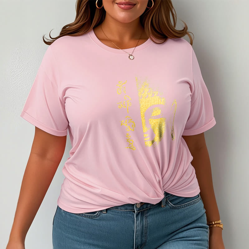 Om Mani Padme Hum Golden mystic zen Cotton Tee T-shirt