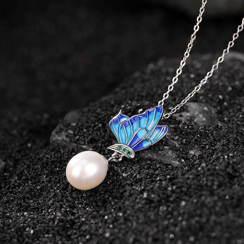 925 Sterling Silver Pearl Butterfly Healing Necklace Pendant Earrings Ring