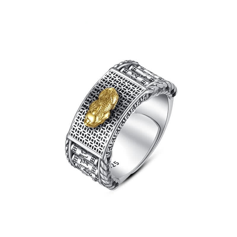 Lucky FengShui PiXiu Wealth Prayer Wheels Couple Ring