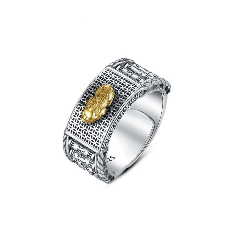 Lucky FengShui PiXiu Wealth Prayer Wheels Couple Ring