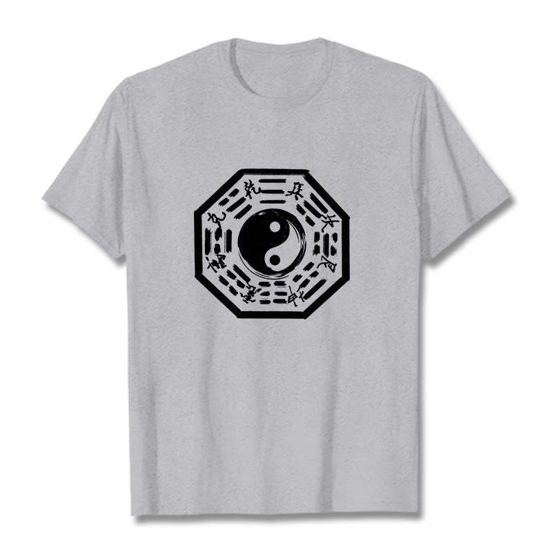 Ba Gua Pattern Cotton Tee T-shirt