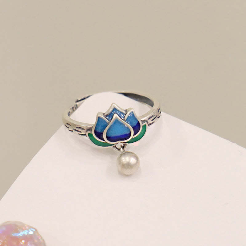 Lotus Flower Pattern Enlightenment Ring