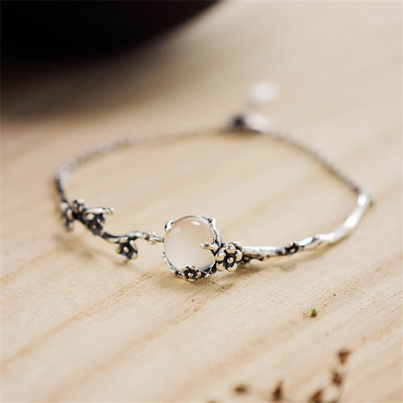Plum Blossom Chalcedony Positive Bracelet