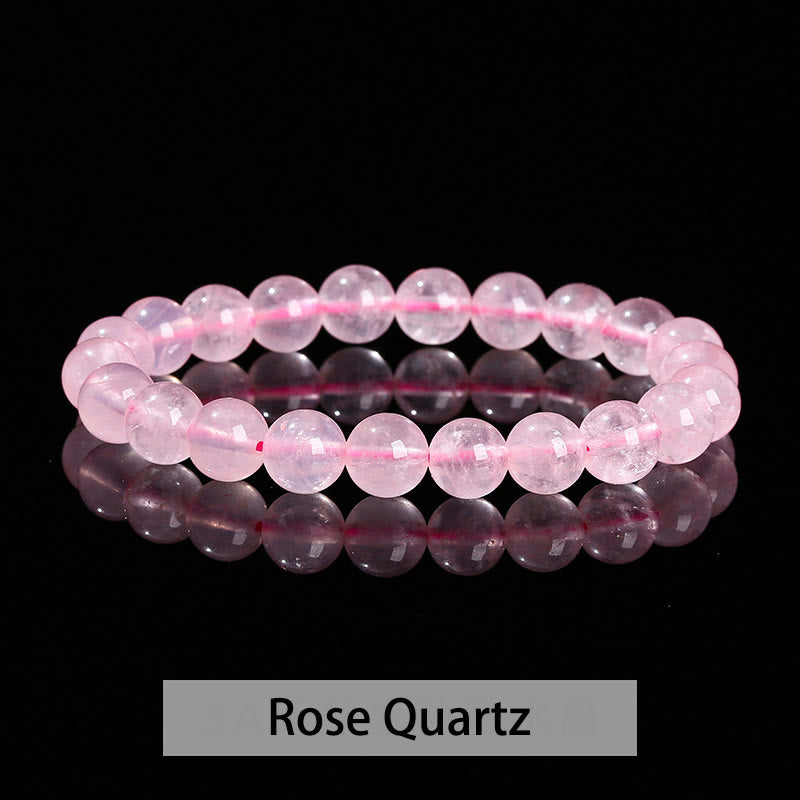 Various Crystal Stone Amethyst Green Aventurine Rose Quartz Healing Bracelet