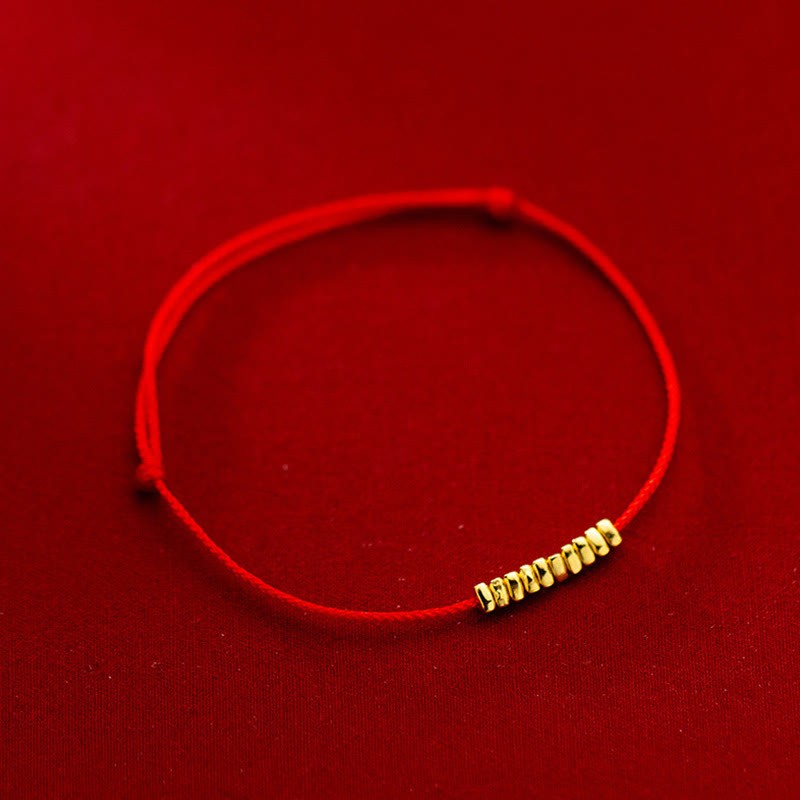 Handmade 925 Sterling Silver Small Pieces Protection Braided Ultra-Thin Rope Bracelet
