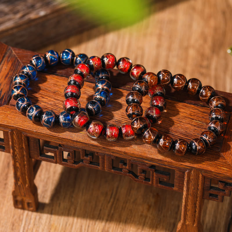 Tibetan Classic Liuli Glass Bead Luck Wealth Bracelet (Extra 30% Off | USE CODE: FS30)