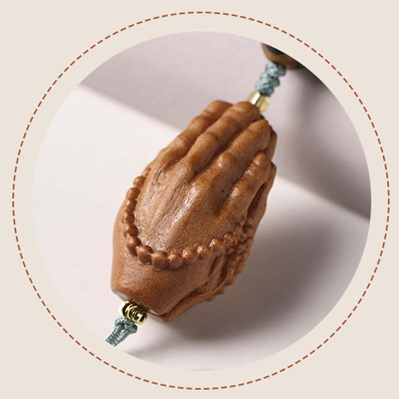 Bodhi Seed Three-eyed Dzi Bead mystic zen Hand Charm Wealth Bracelet
