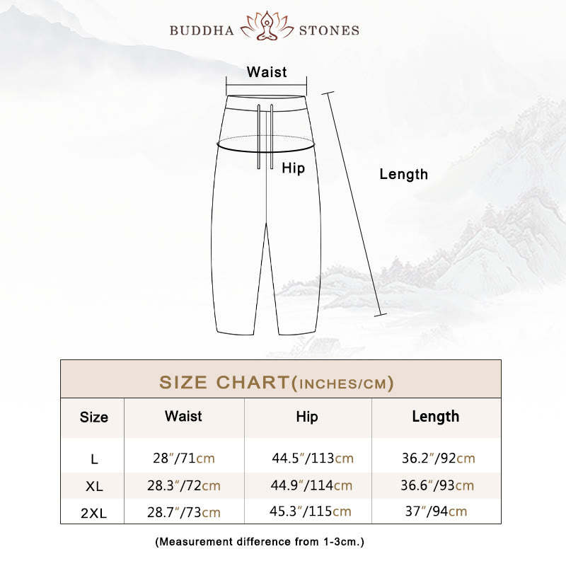 Casual Solid Color Cotton Linen Drawstring Women's Pants With Pockets