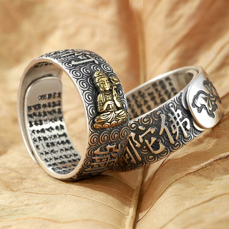 Chinese Zodiac Natal mystic zen Wealth Luck Adjustable Ring