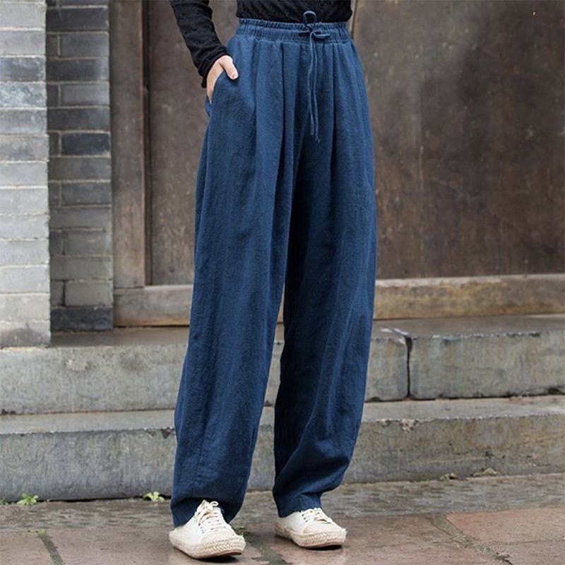 Plain Cotton Yoga Gym Women's Pants