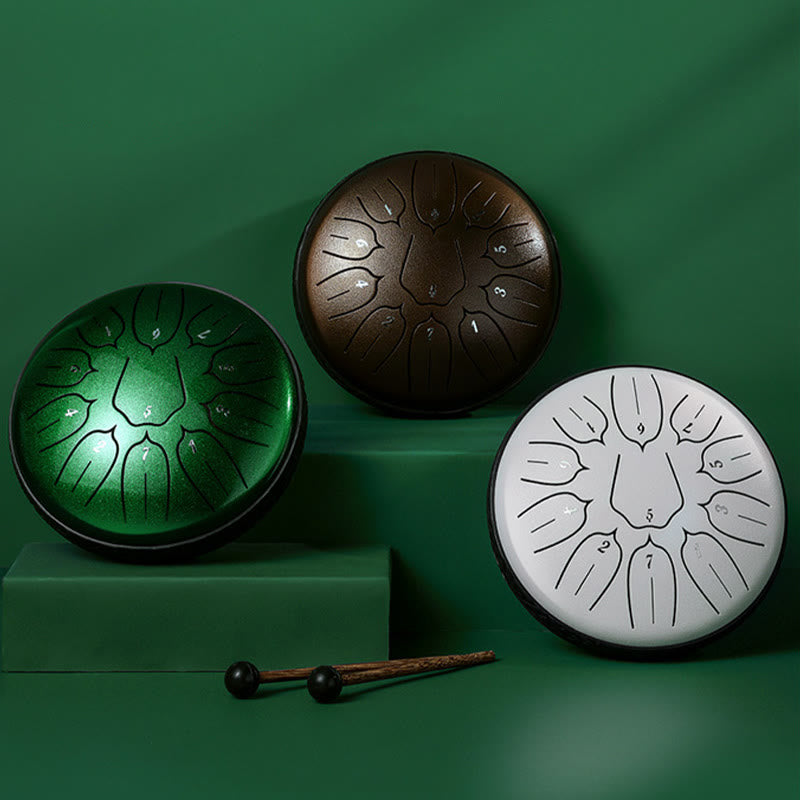 Steel Tongue Drum Sound Healing Meditation Yoga Lotus Drum Kit 11 Note 6 Inch