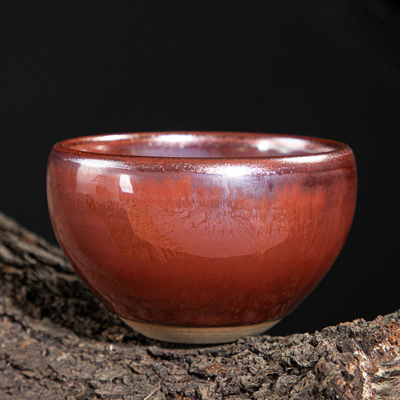 Handmade Chinese Jianzhan Lotus Design Ceramic Teacup Kung Fu Tea Cup