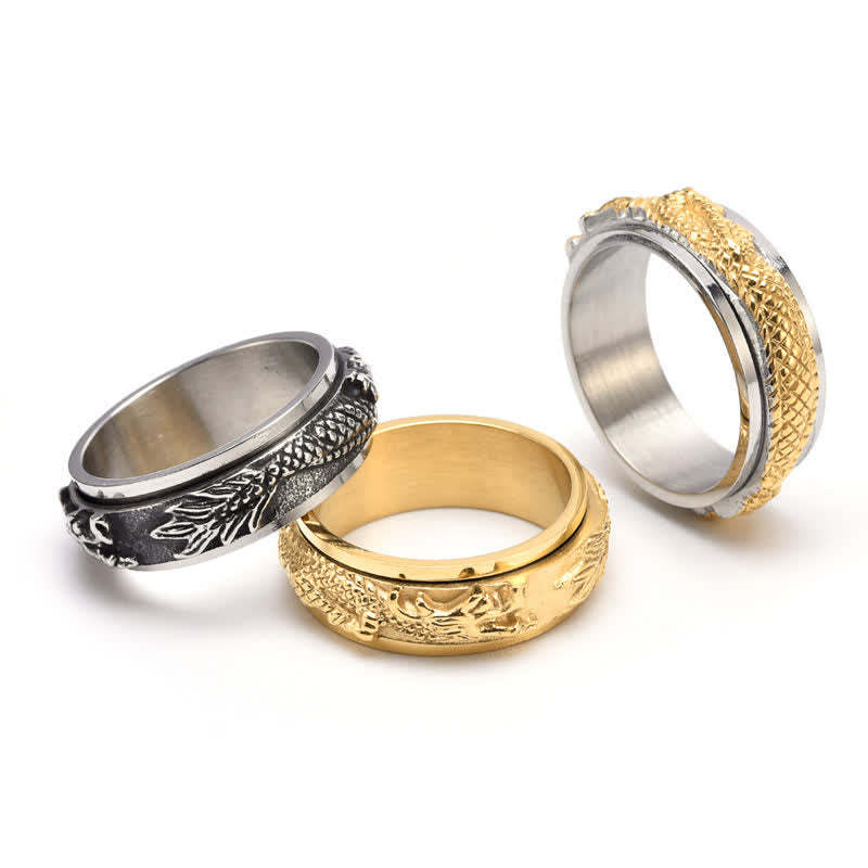 Dragon Titanium Steel Stimulation Rotatable Ring (Extra 30% Off | USE CODE: FS30)