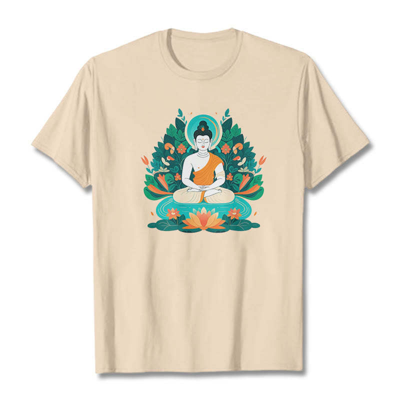 Flower Grass Lotus Bodhisattva Tee T-shirt