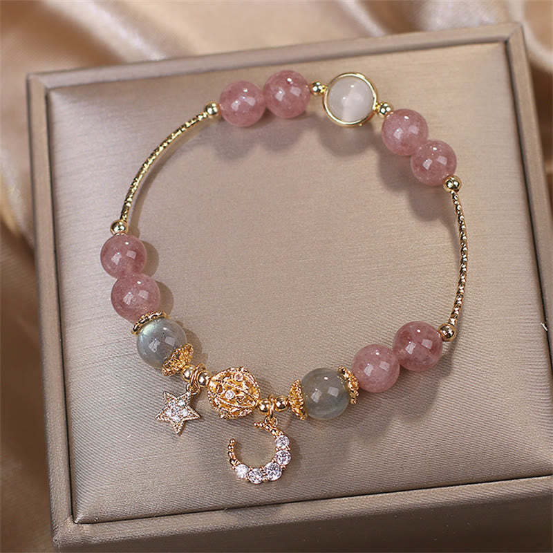 The Healing Positive Strawberry Quartz Bracelet