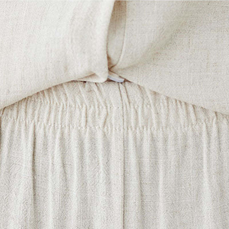 2Pcs Chinese Frog Button Design Zen Tai Chi Meditation Clothing Cotton Linen Top Pants Women's Set