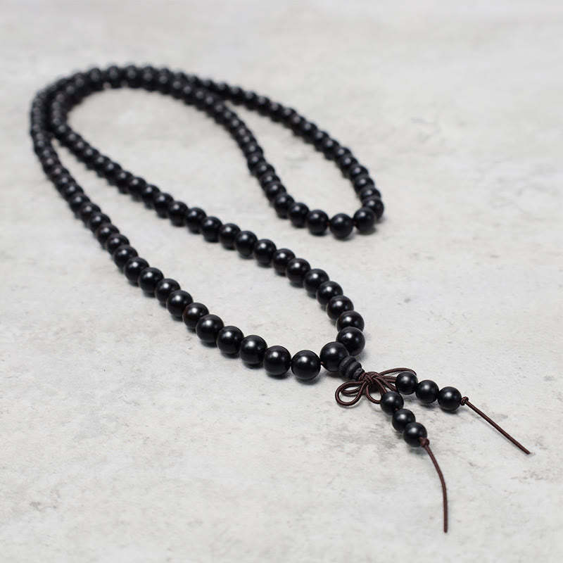 108 Mala Beads Bracelet Prayer Meditation Sandalwood Elastic