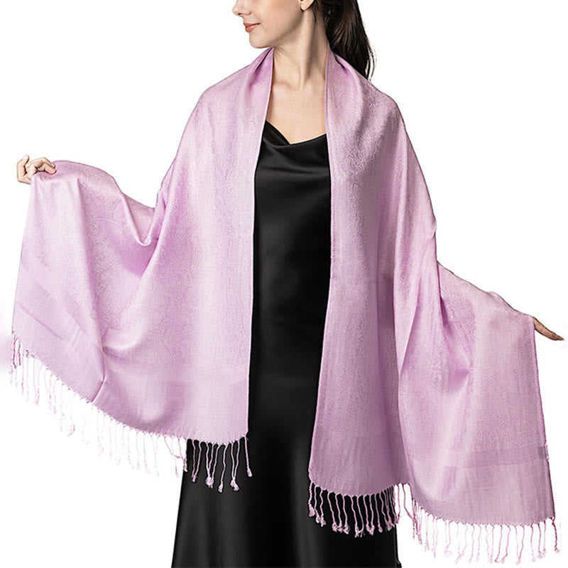 Tibetan Cashew Jacquard Tassels Shawl Spring Fall Winter Warm Cozy Scarf Wrap