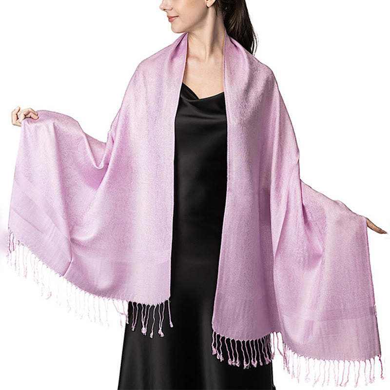 Tibetan Cashew Jacquard Tassels Shawl Spring Fall Winter Warm Cozy Scarf Wrap
