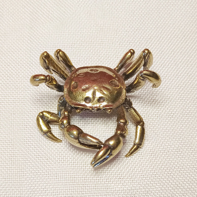 Mini Small Frog Turtle Koi Fish Snail Crab Copper Wealth Home Decoration