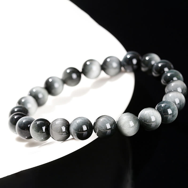 Natural Eagle's Eye Stone Courage Positive Bracelet